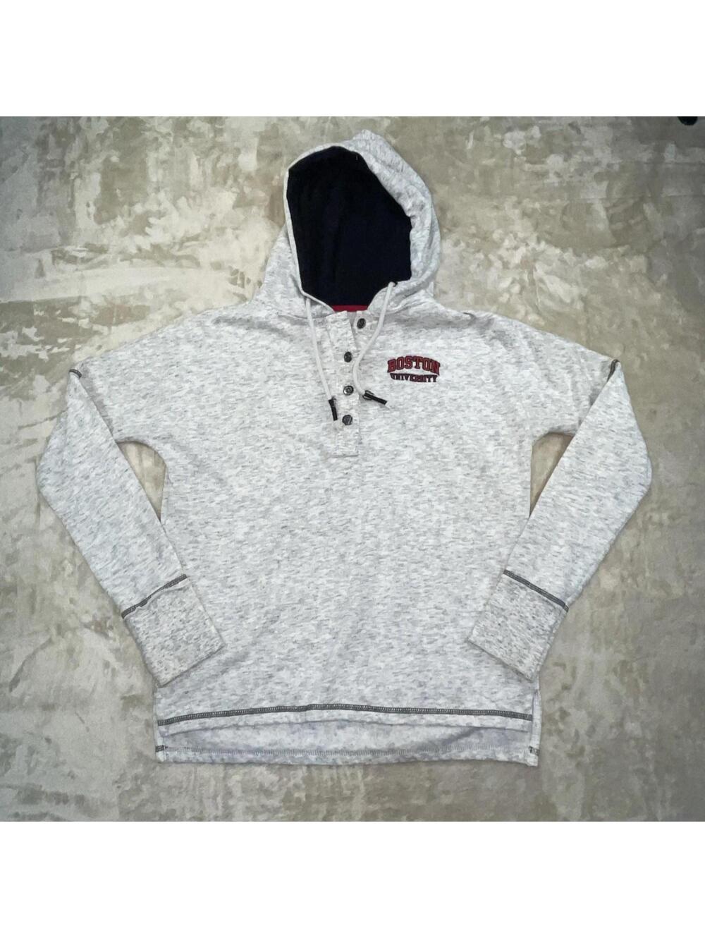 Colosseum 'Own the Stands' BSTON UNIVERSITYโ Gray Hoodie Mens Sz S